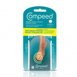 Пластырь, Compeed (Компид) 10 шт против сухих мозолей между пальцами ног