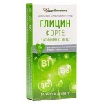 Глицин форте с витаминами B1 B6 B12, Сердце континента табл. 600 мг №30 БАД к пище 300 мг глицина